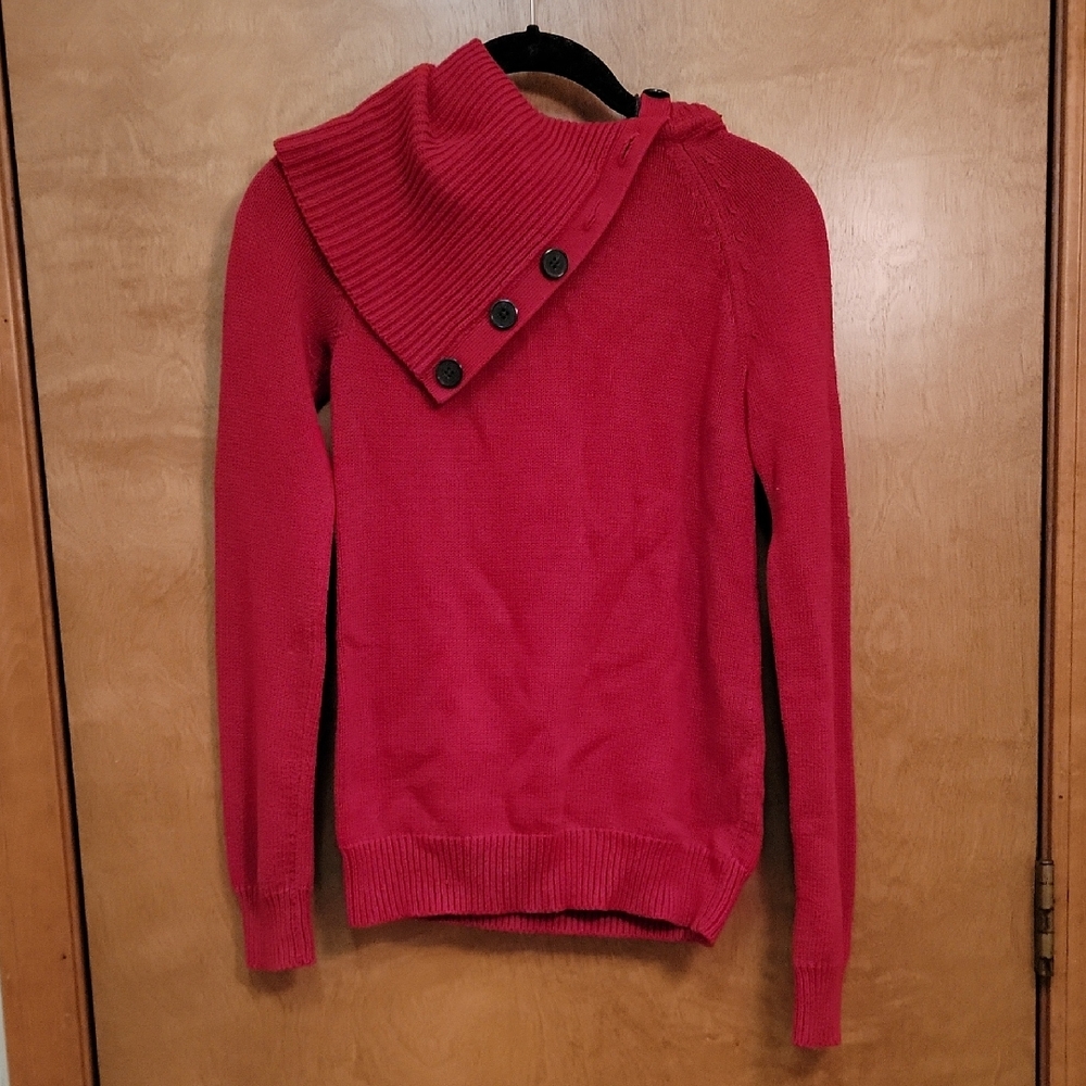 GAP Women's Red Cowl Neck Sweater